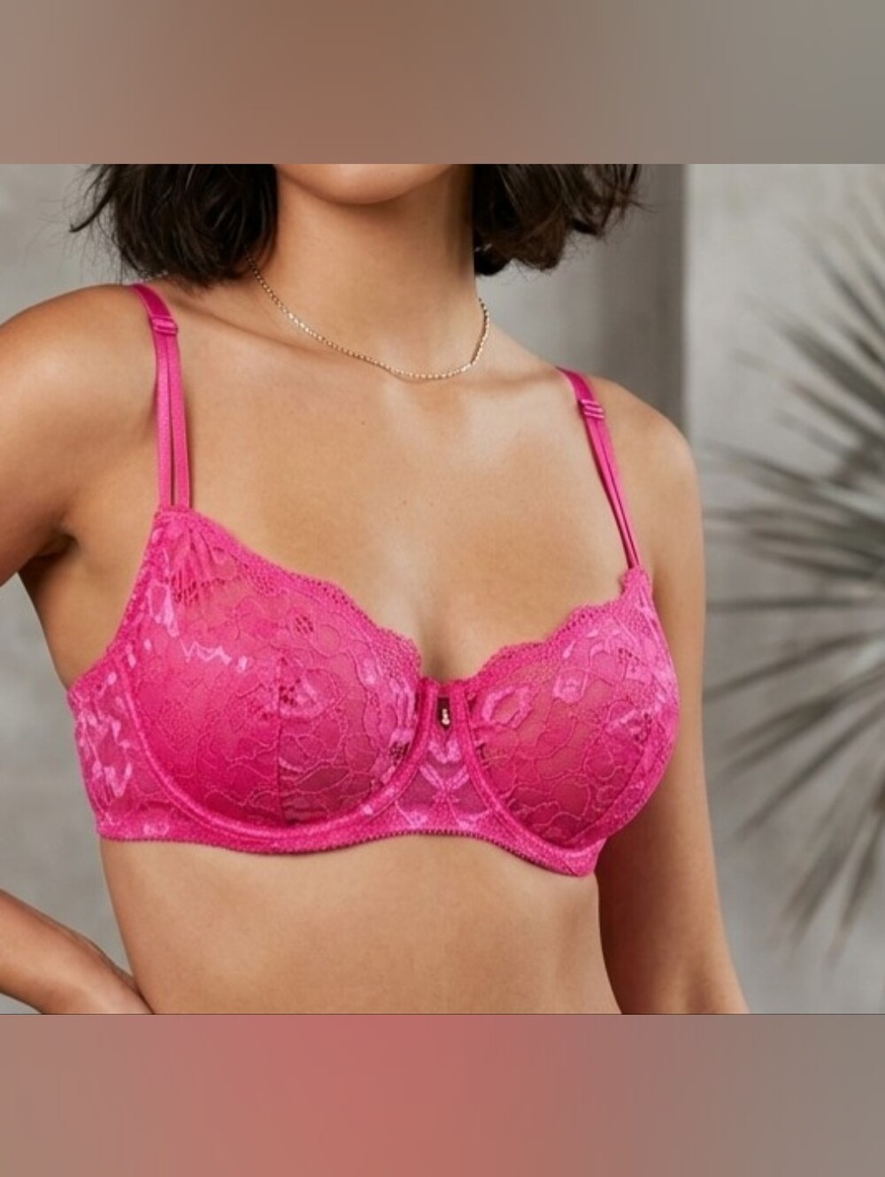 ADORE ME Lace Underwire Bra - Hot Pink Size 40DD
